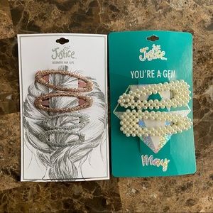 New! Justice hair clips.